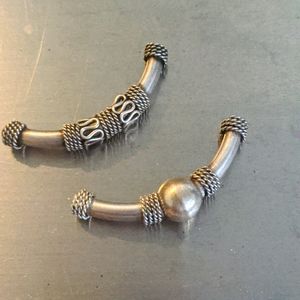 Sterling Silver Tibet intricate artisan boho aztec necklace charms